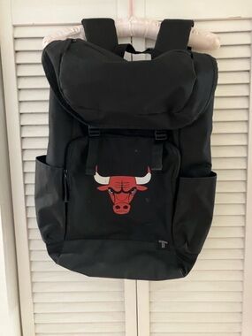 Chicago Bulls Basketball Logo Black Backpack